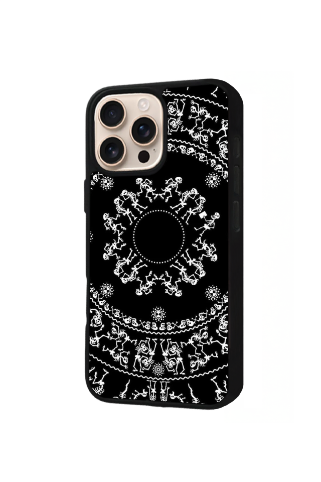 iPhone 14 Pro Uyumlu Mandala Tasarımlı Glossy Premium Kılıf