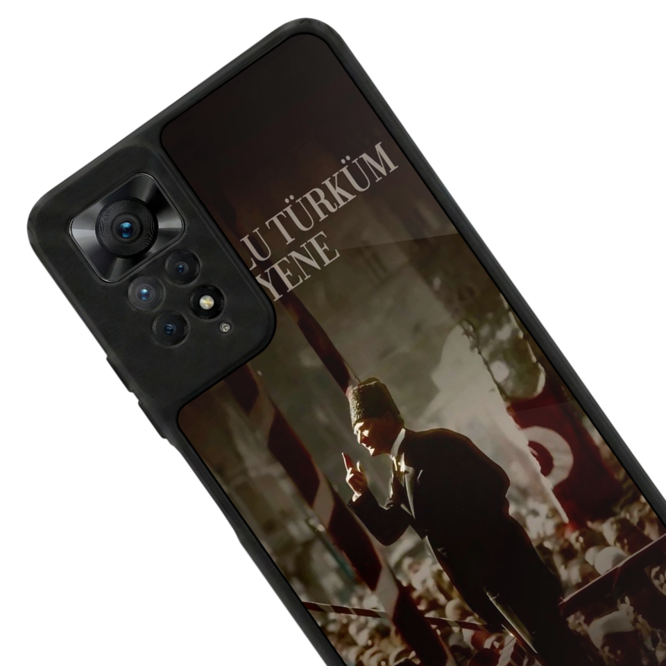 Xiaomi Redmi Note 11 Pro Uyumlu Mustafa Kemal Ataturk Tasarımlı Glossy Premium Kılıf