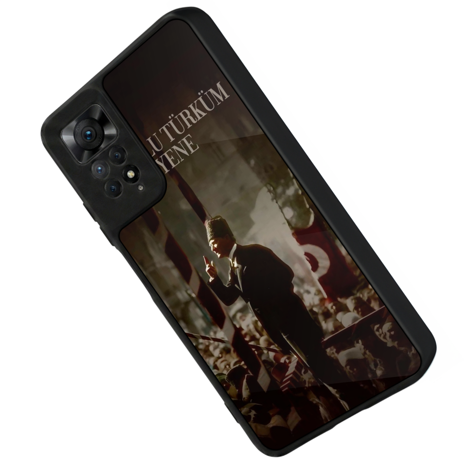 Xiaomi Redmi Note 11 Pro Uyumlu Mustafa Kemal Ataturk Tasarımlı Glossy Premium Kılıf