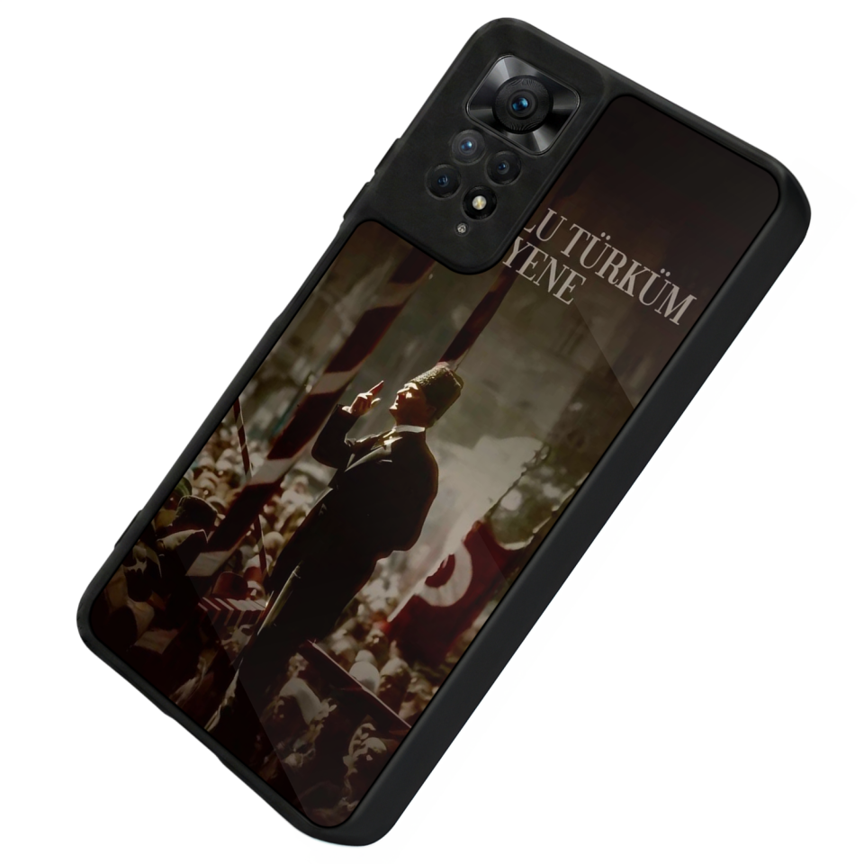 Xiaomi Redmi Note 11 Pro Uyumlu Mustafa Kemal Ataturk Tasarımlı Glossy Premium Kılıf