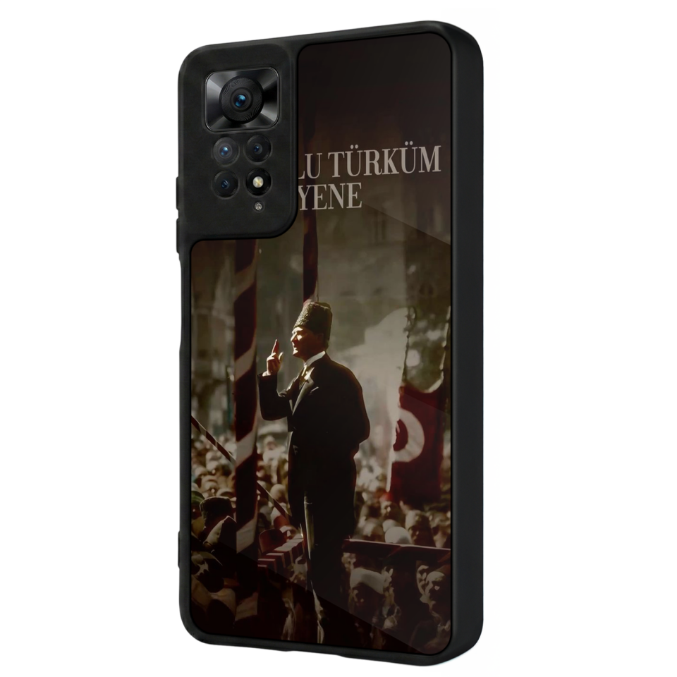 Xiaomi Redmi Note 11 Pro Uyumlu Mustafa Kemal Ataturk Tasarımlı Glossy Premium Kılıf