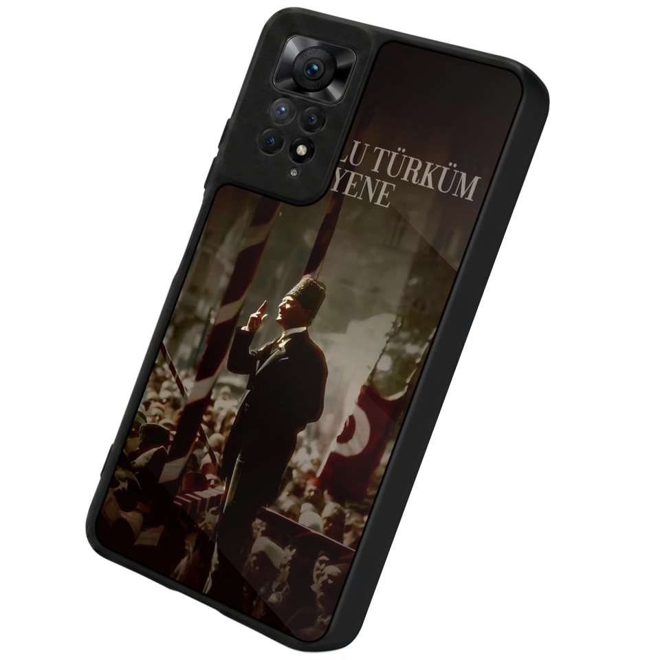 Xiaomi Redmi Note 11 Pro Uyumlu Mustafa Kemal Ataturk Tasarımlı Glossy Premium Kılıf