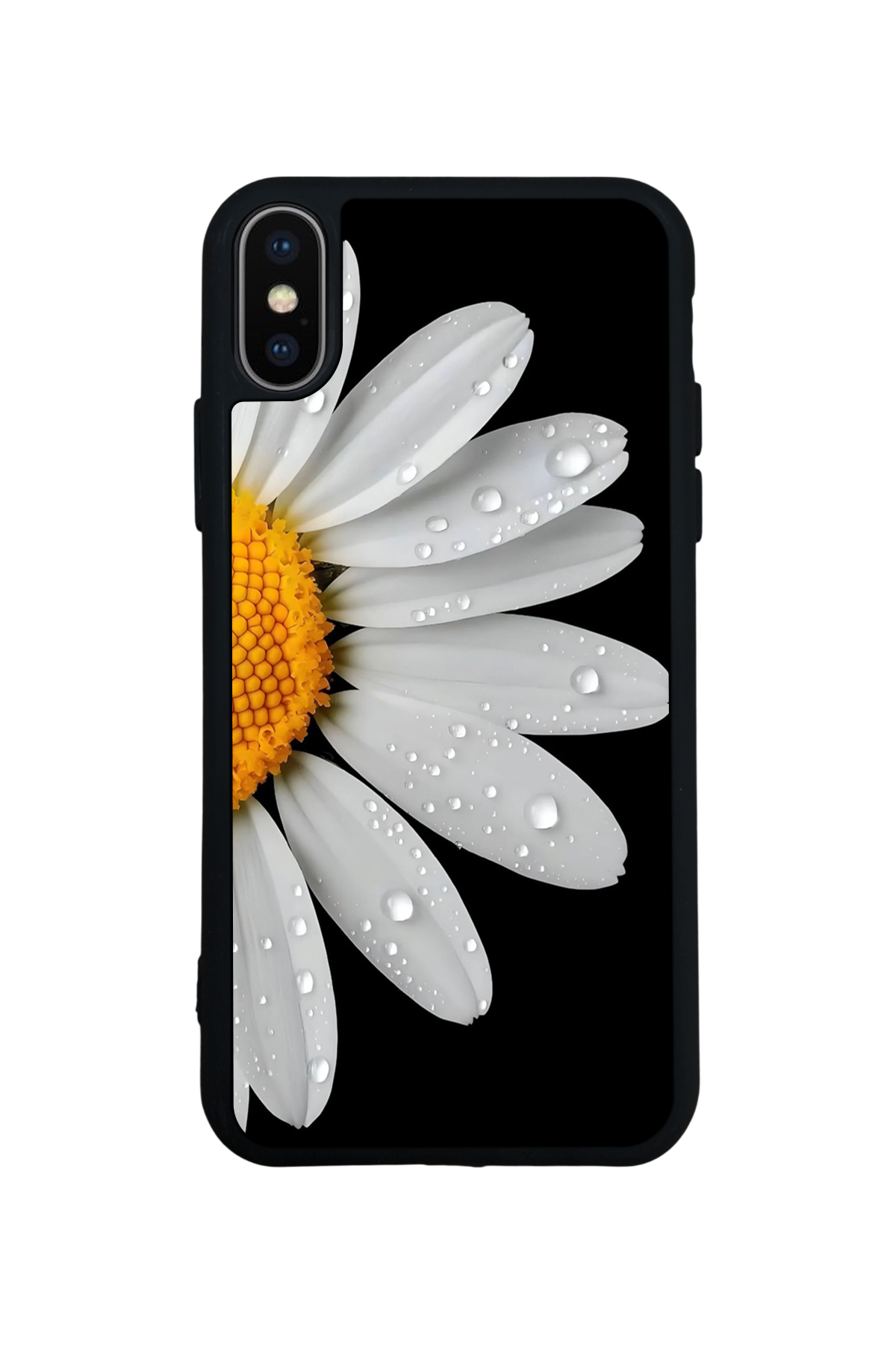 iPhone X/ XS Uyumlu Papatya Tasarımlı Glossy Premium Kılıf
