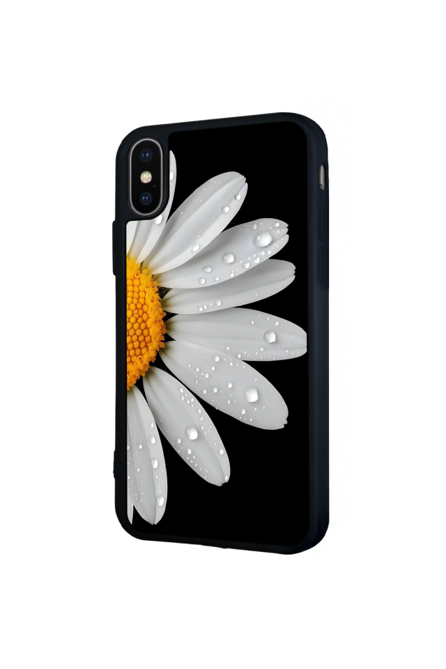 iPhone X/ XS Uyumlu Papatya Tasarımlı Glossy Premium Kılıf