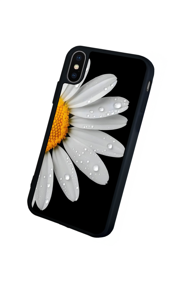 iPhone X/ XS Uyumlu Papatya Tasarımlı Glossy Premium Kılıf