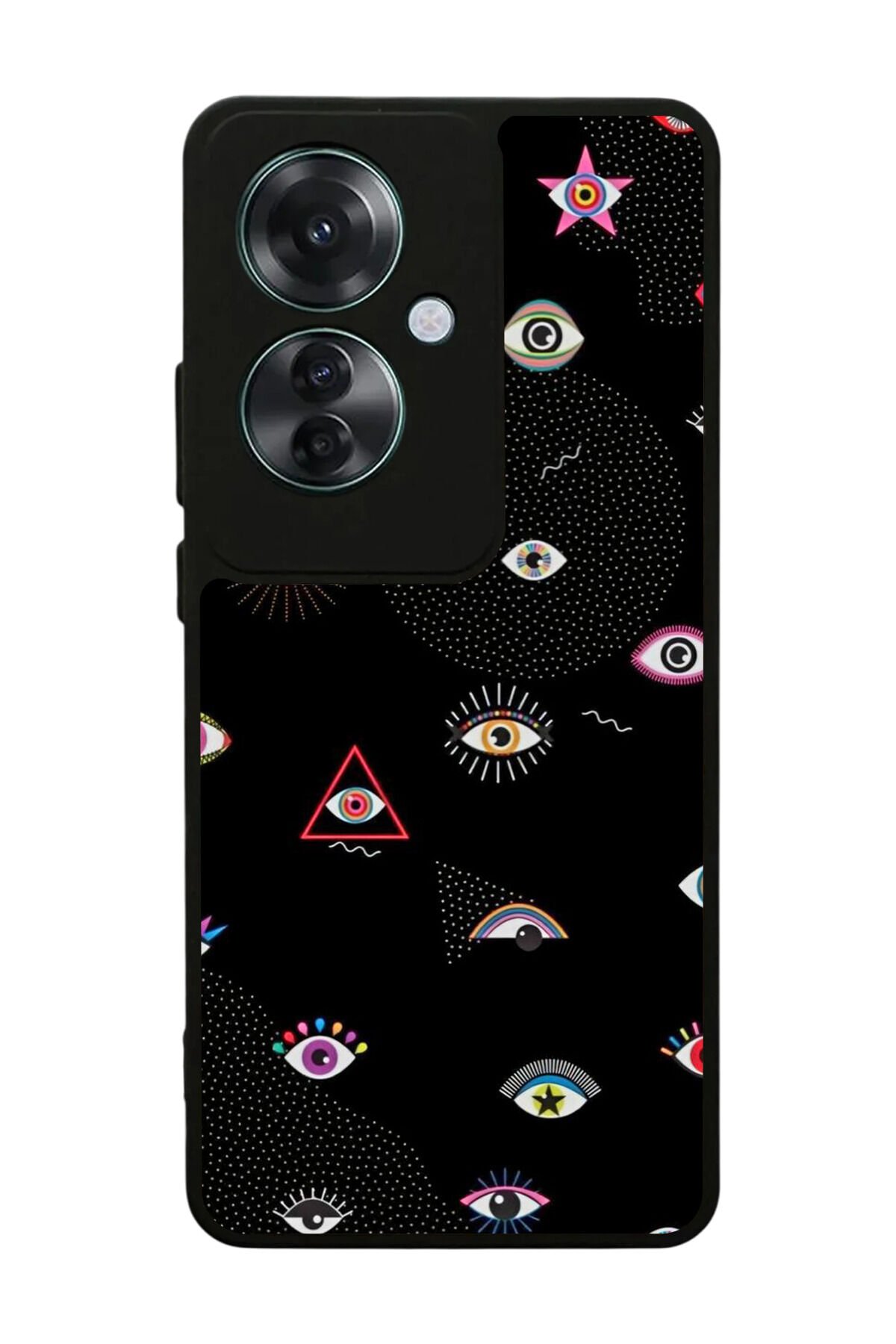 Oppo Reno 11F Uyumlu Göz Tasarımlı Glossy Premium Kılıf