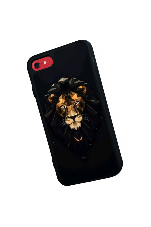 iPhone 8 Uyumlu Aslan Tasarımlı Glossy Premium Kılıf