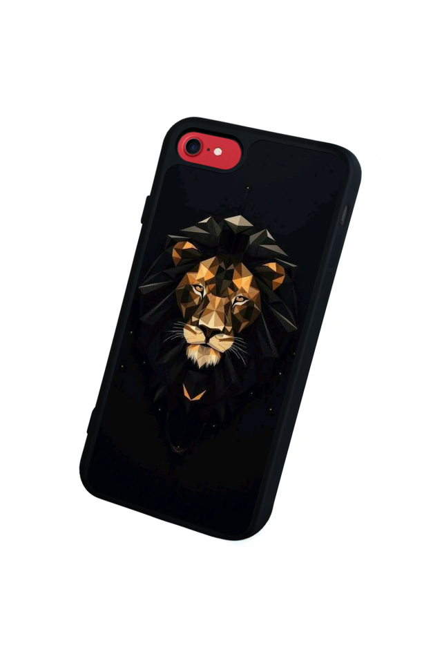 iPhone 8 Uyumlu Aslan Tasarımlı Glossy Premium Kılıf