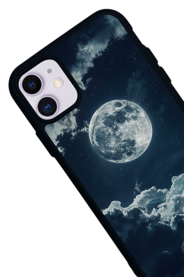 iPhone 11 Uyumlu Ay Tasarımlı Glossy Premium Kılıf