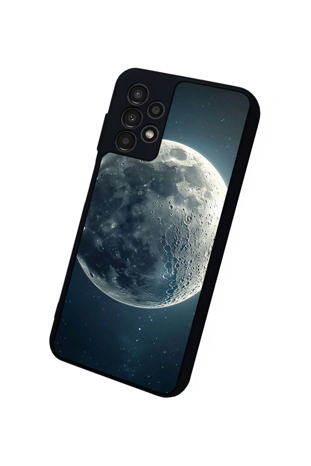 Samsung Galaxy A13 Uyumlu Ay Tasarımlı Glossy Premium Kılıf