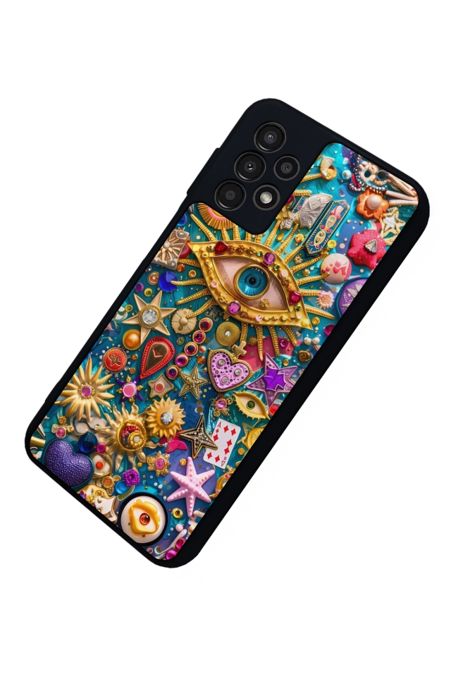Samsung Galaxy A13 Uyumlu Göz Tasarımlı Glossy Premium Kılıf