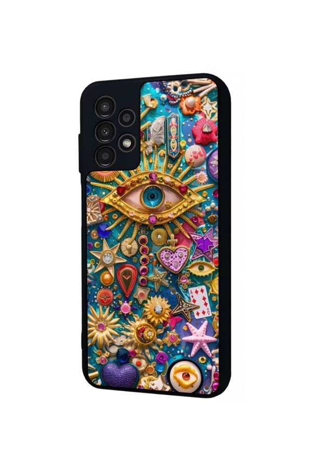 Samsung Galaxy A13 Uyumlu Göz Tasarımlı Glossy Premium Kılıf