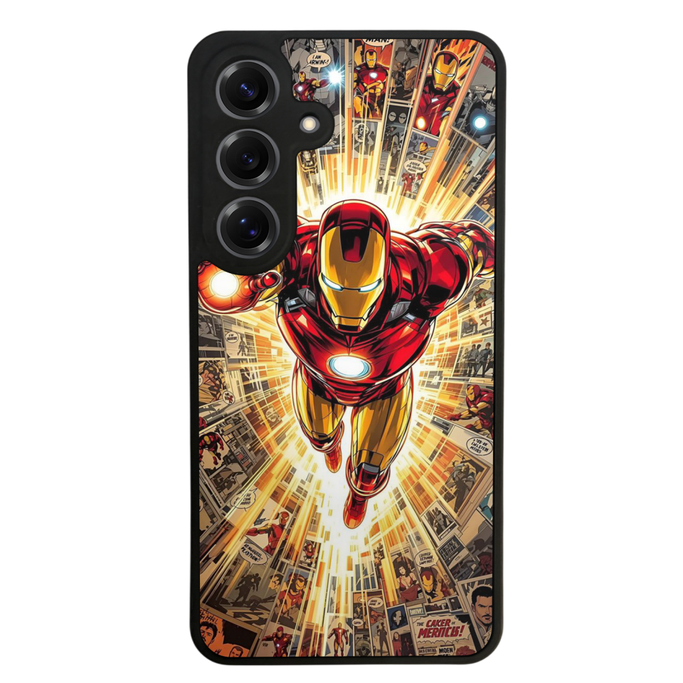 Samsung Galaxy S25 Uyumlu Iron Man ( Demir Adam ) Tasarımlı Glossy Premium Kılıf