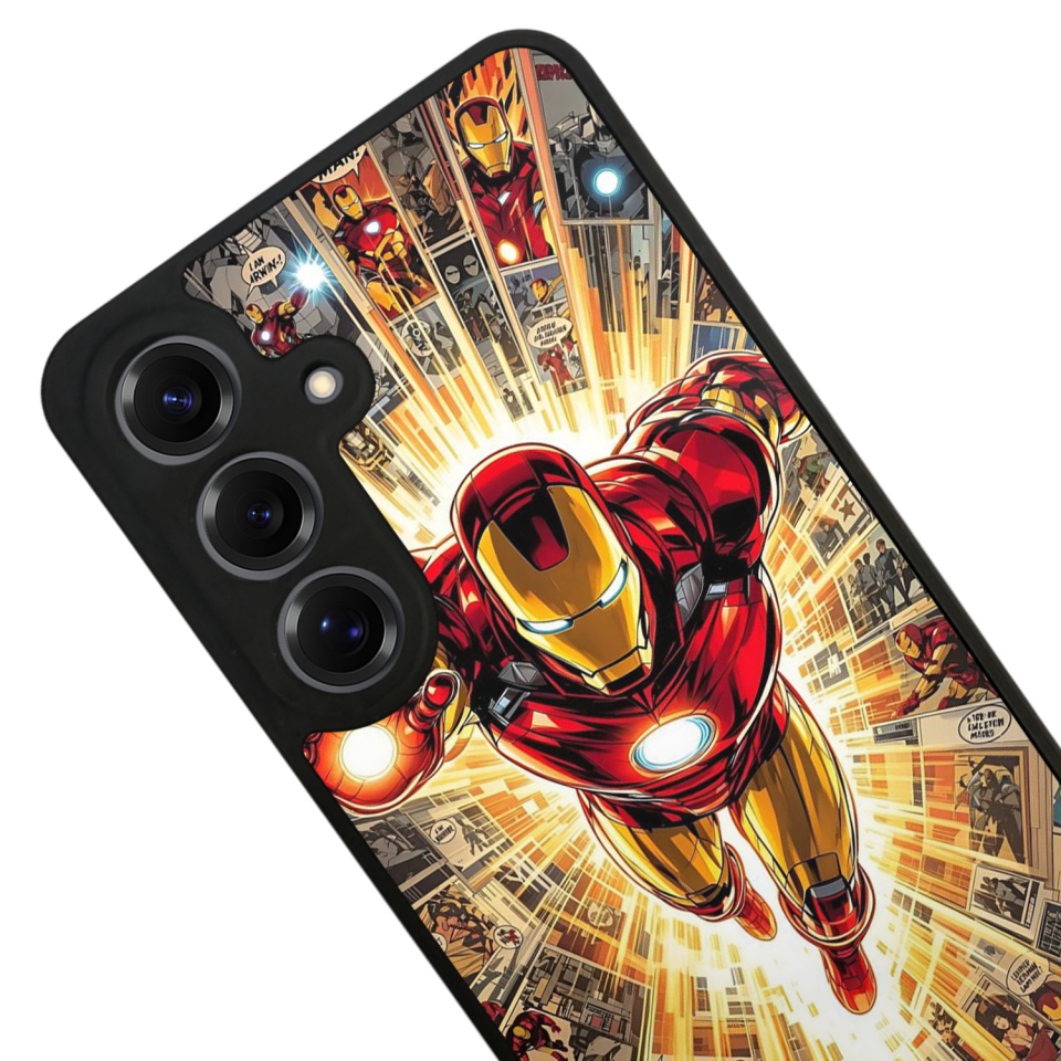 Samsung Galaxy S25 Uyumlu Iron Man ( Demir Adam ) Tasarımlı Glossy Premium Kılıf