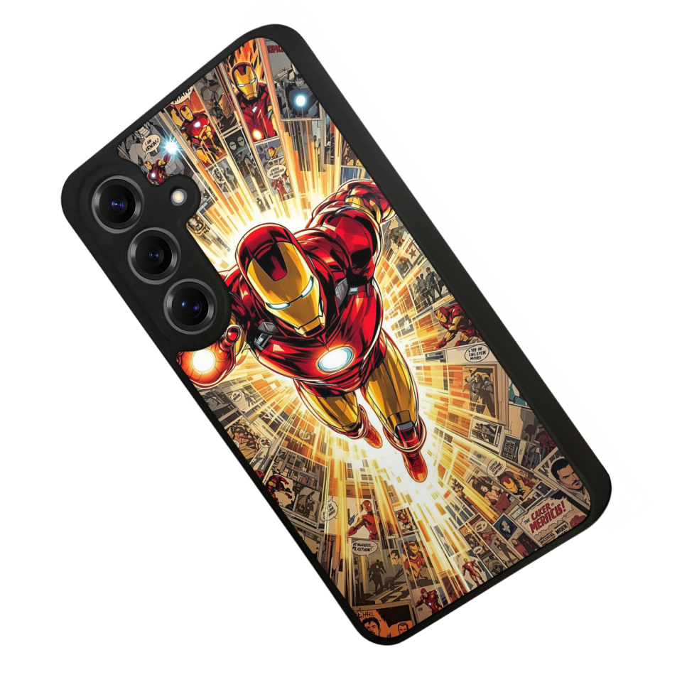 Samsung Galaxy S25 Uyumlu Iron Man ( Demir Adam ) Tasarımlı Glossy Premium Kılıf