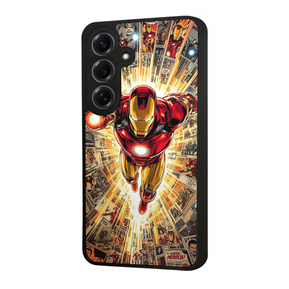 Samsung Galaxy S25 Uyumlu Iron Man ( Demir Adam ) Tasarımlı Glossy Premium Kılıf
