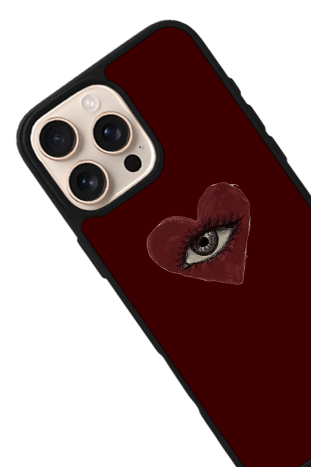 iPhone 16 Pro Uyumlu Kalp Love Tasarımlı Glossy Premium Kılıf