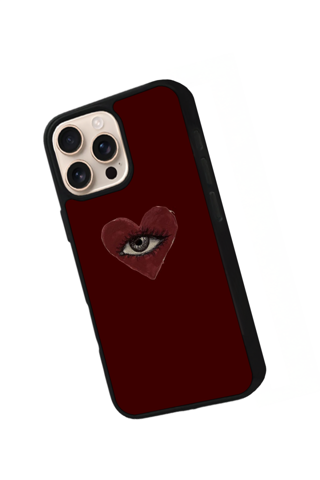iPhone 16 Pro Uyumlu Kalp Love Tasarımlı Glossy Premium Kılıf