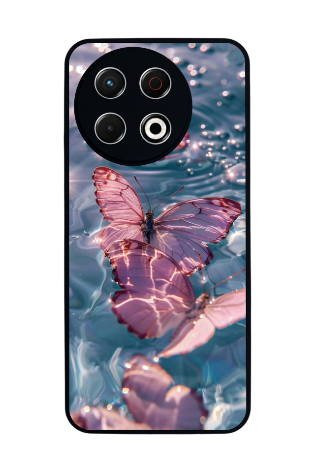 Tecno Spark 30 Pro Uyumlu Kelebek Tasarımlı Glossy Premium Kılıf