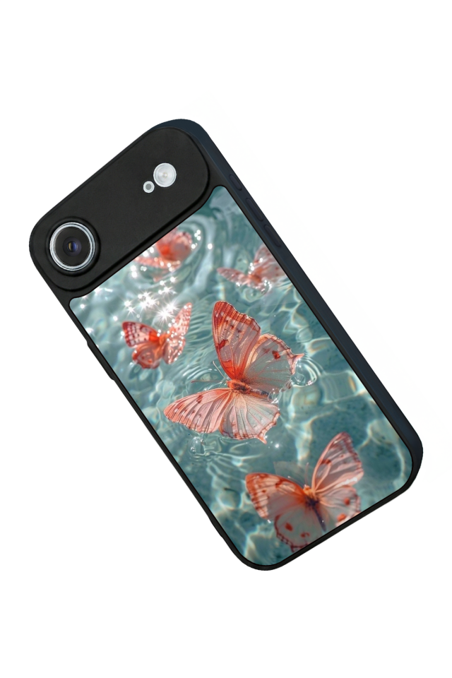 iPhone 17 Air Uyumlu Kelebek Tasarımlı Glossy Premium Kılıf