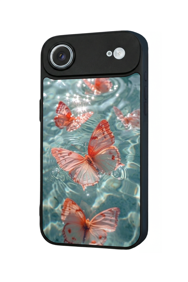 iPhone 17 Air Uyumlu Kelebek Tasarımlı Glossy Premium Kılıf