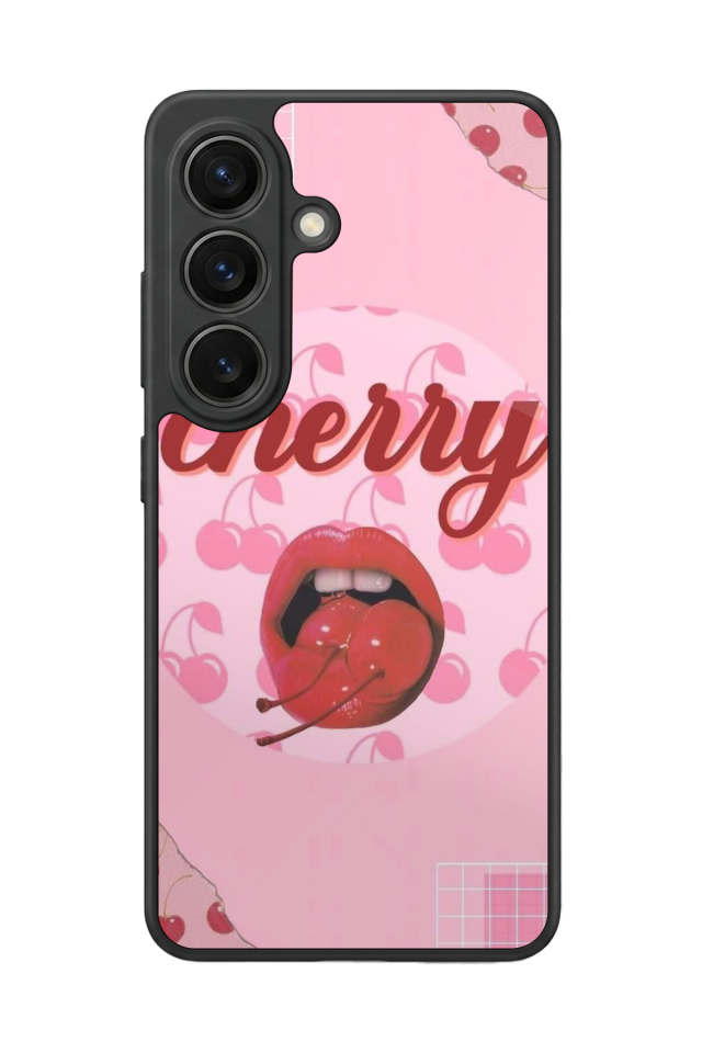 Samsung Galaxy S26 Uyumlu Kiraz Tasarımlı Glossy Premium Kılıf