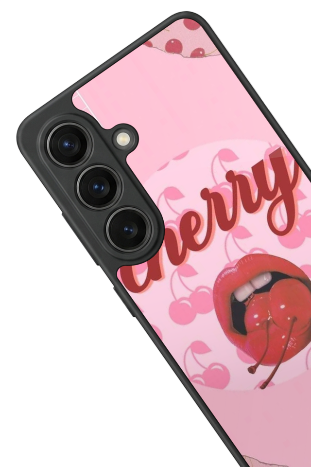 Samsung Galaxy S26 Uyumlu Kiraz Tasarımlı Glossy Premium Kılıf