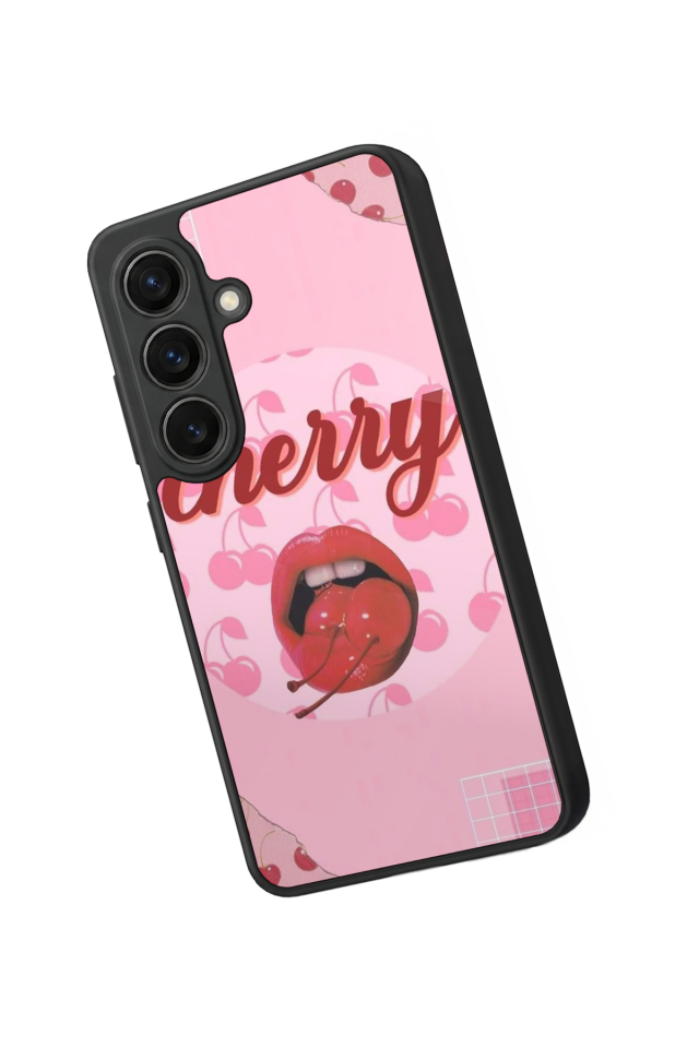 Samsung Galaxy S26 Uyumlu Kiraz Tasarımlı Glossy Premium Kılıf