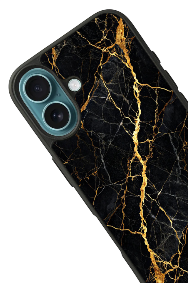 iPhone 16 Uyumlu Mermer Marble Tasarımlı Glossy Premium Kılıf