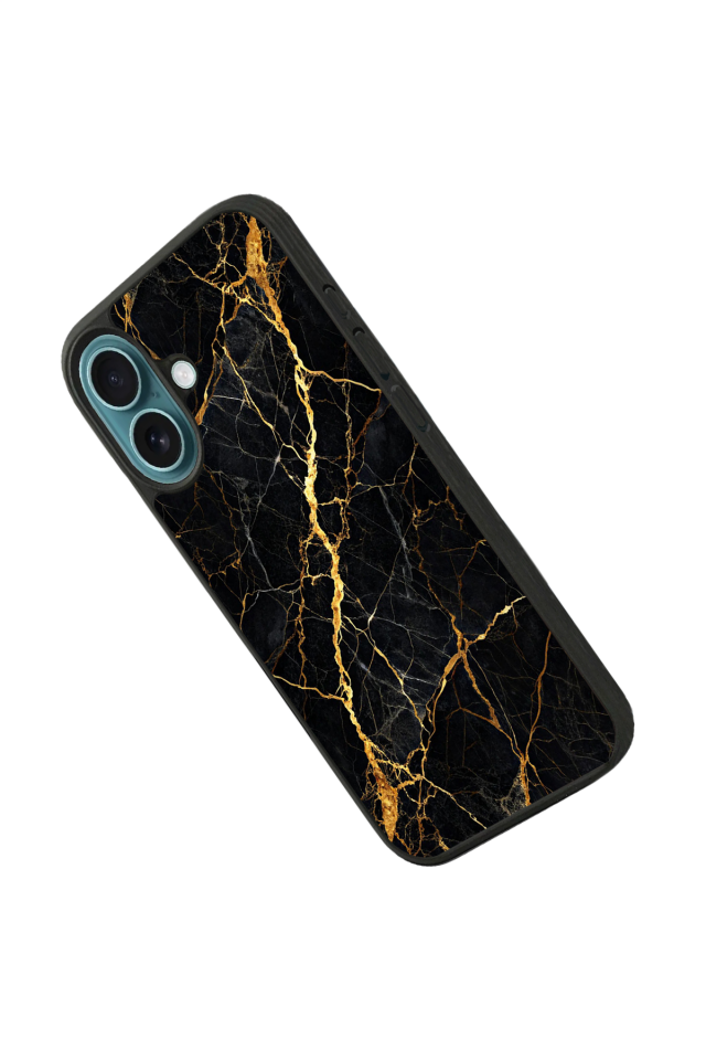 iPhone 16 Uyumlu Mermer Marble Tasarımlı Glossy Premium Kılıf