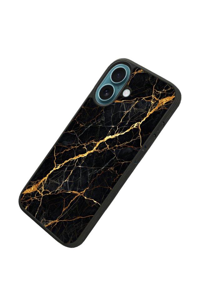 iPhone 16 Uyumlu Mermer Marble Tasarımlı Glossy Premium Kılıf