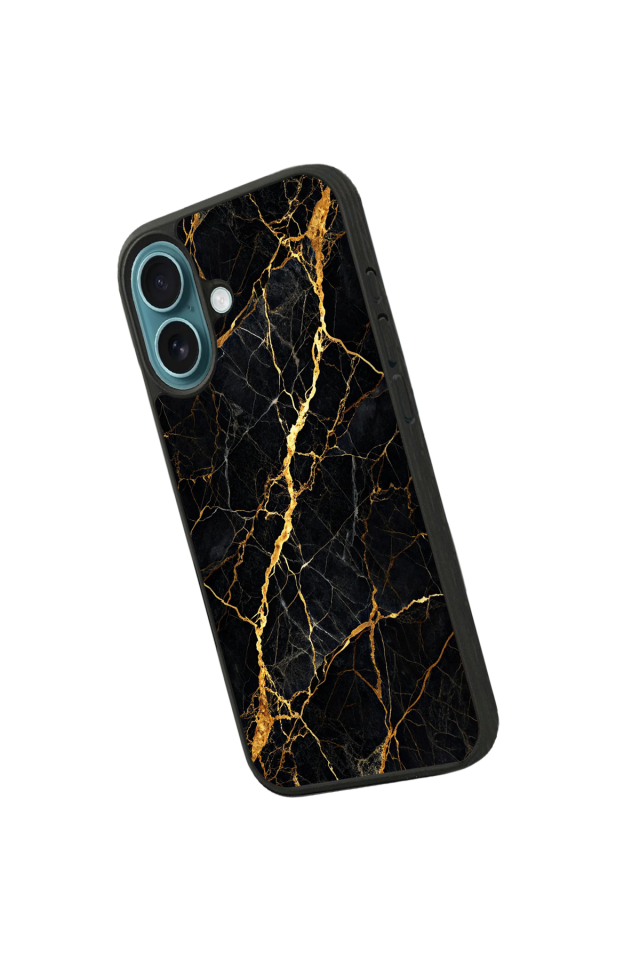 iPhone 16 Uyumlu Mermer Marble Tasarımlı Glossy Premium Kılıf