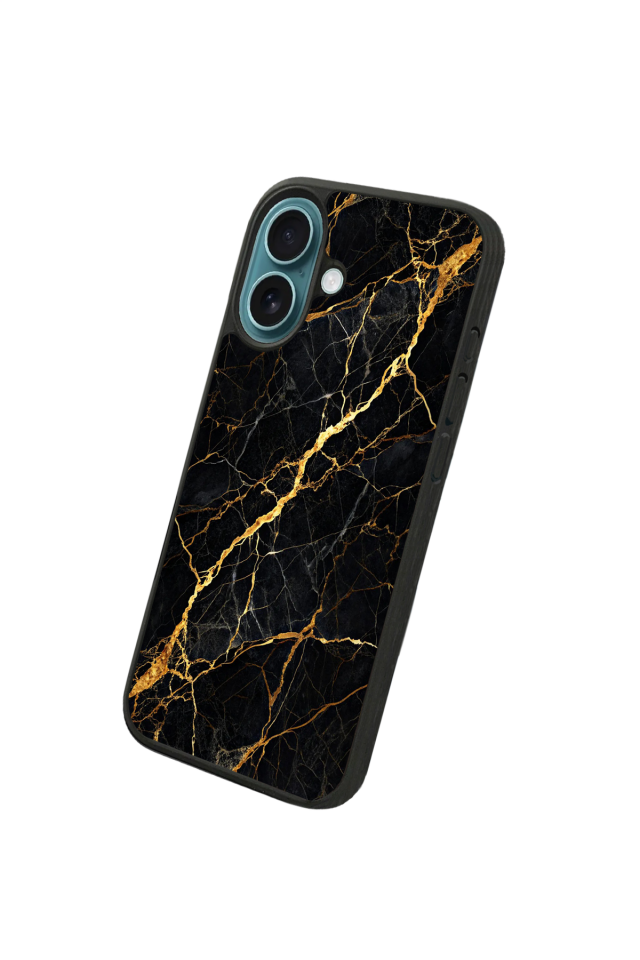 iPhone 16 Uyumlu Mermer Marble Tasarımlı Glossy Premium Kılıf