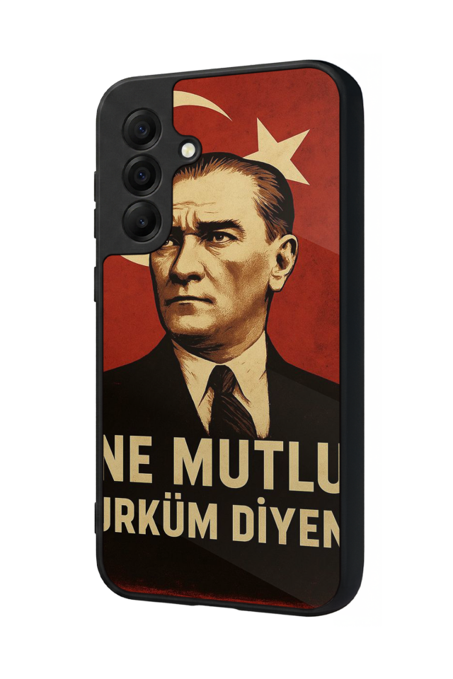 Samsung Galaxy A17 Uyumlu  Mustafa Kemal Ataturk Tasarımlı Glossy Premium Kılıf