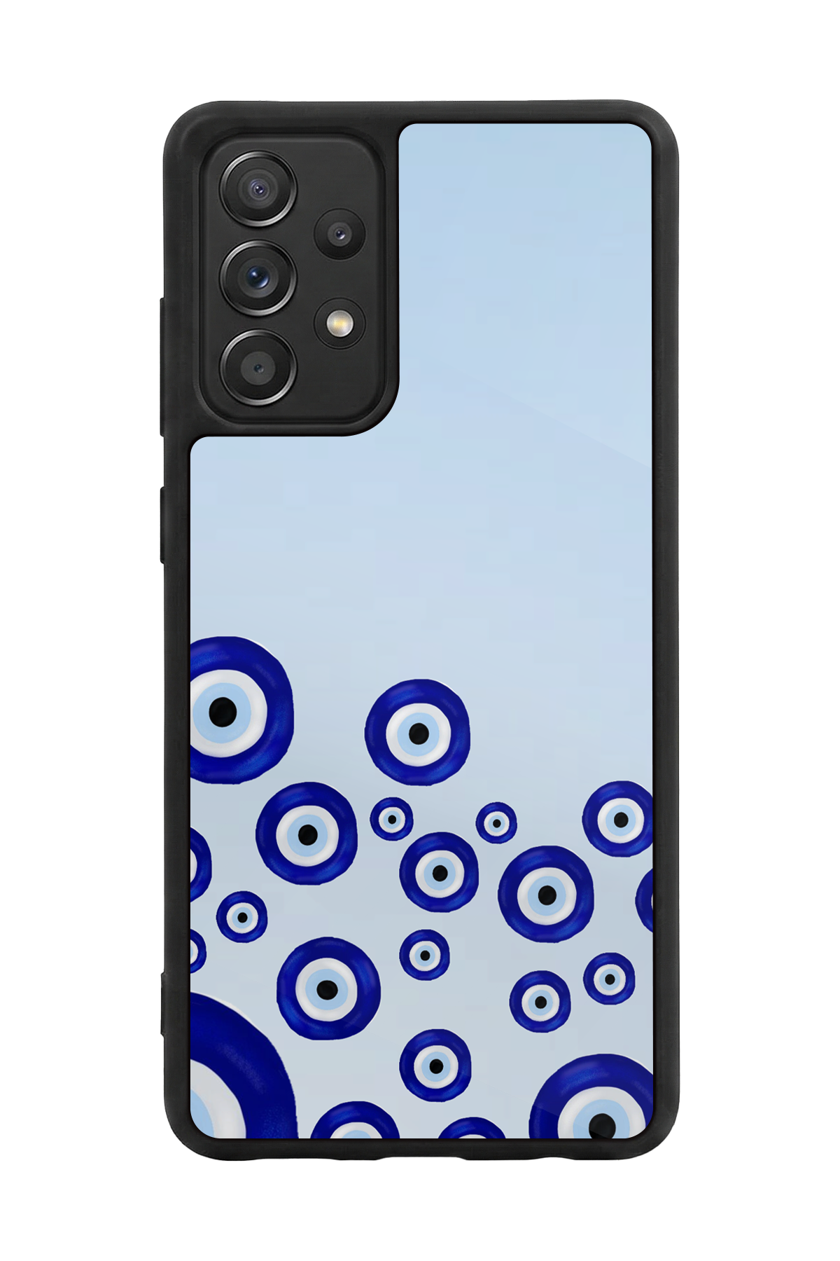 Samsung Galaxy A72 Uyumlu Nazar Tasarımlı Glossy Premium Kılıf