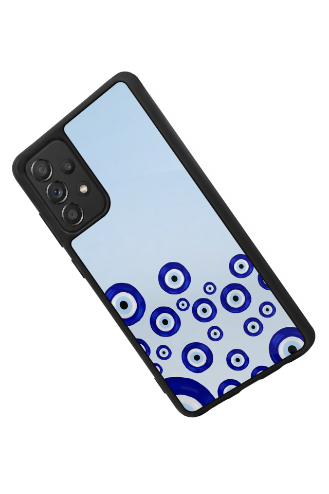 Samsung Galaxy A72 Uyumlu Nazar Tasarımlı Glossy Premium Kılıf