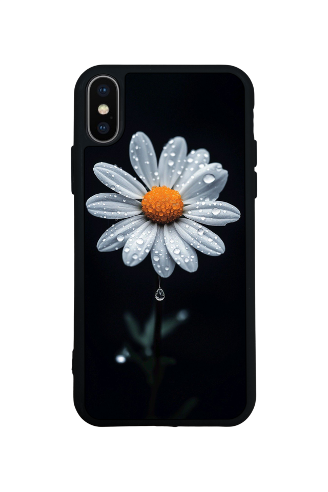 iPhone X/ XS Uyumlu Papatya Tasarımlı Glossy Premium Kılıf