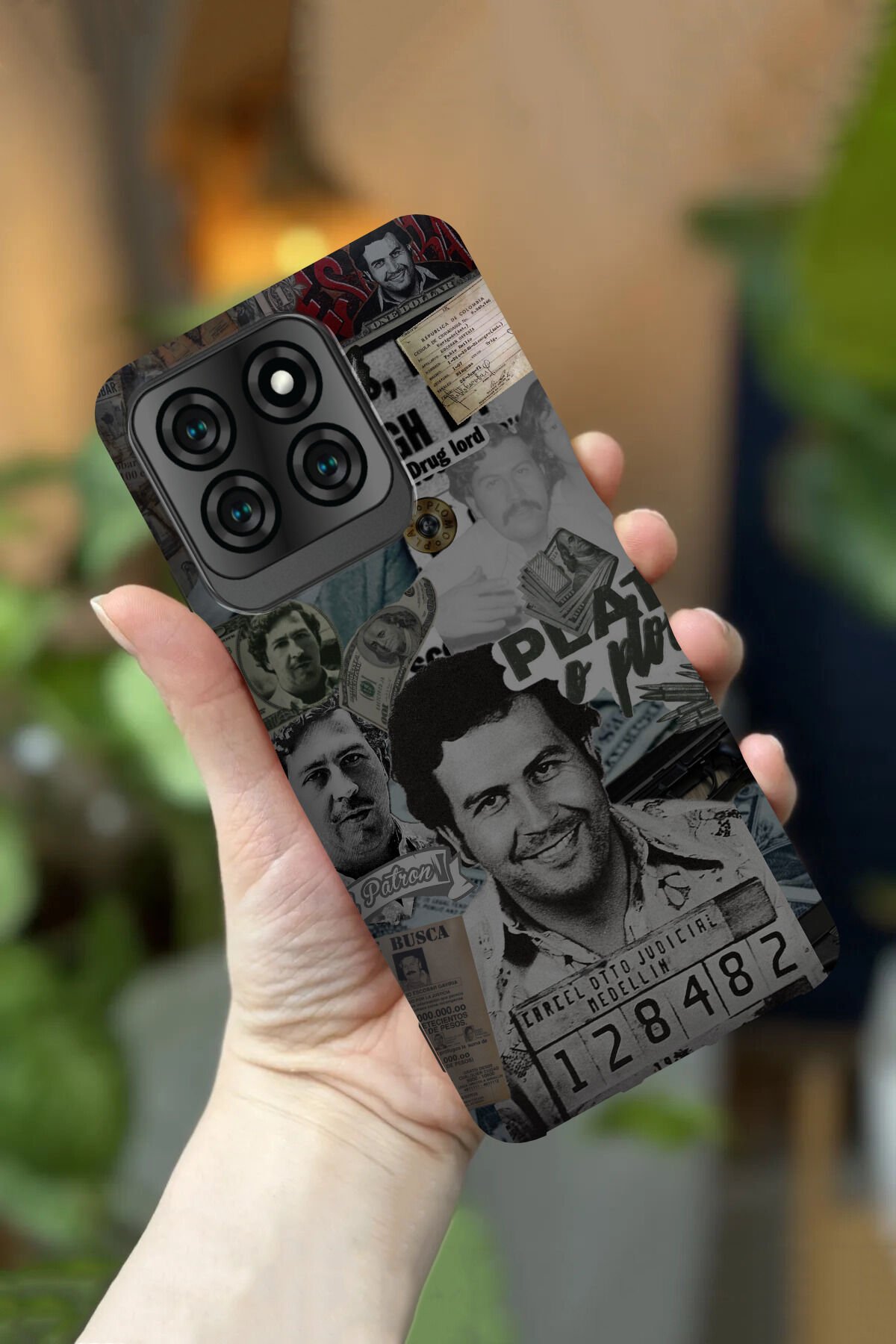 Reeder S71 Uyumlu Kamera Korumalı Pablo Escobar Desenli HD Baskılı Silikon Kılıf
