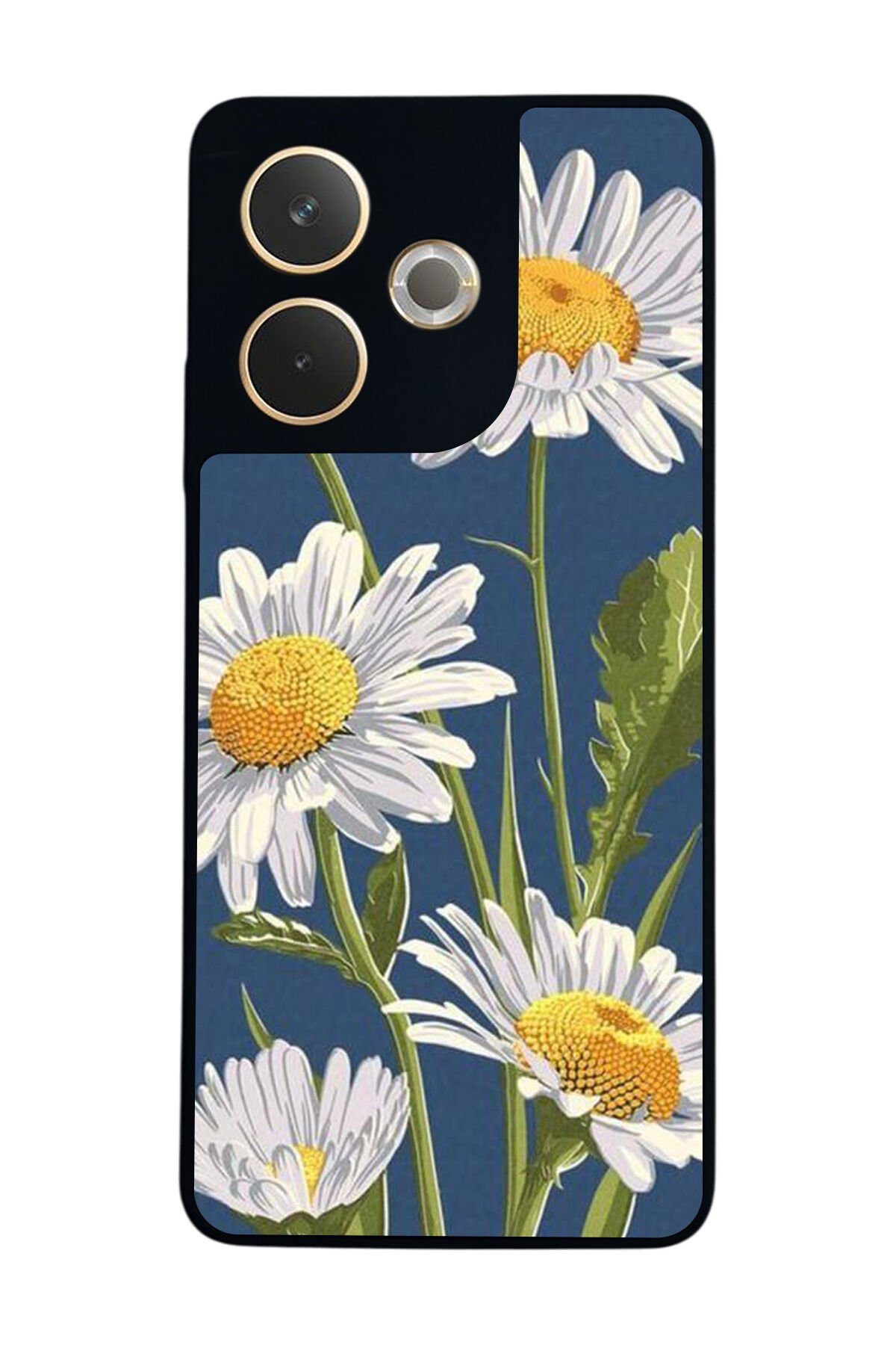 Oppo A5 Pro Uyumlu Papatya Tasarımlı Glossy Premium Kılıf