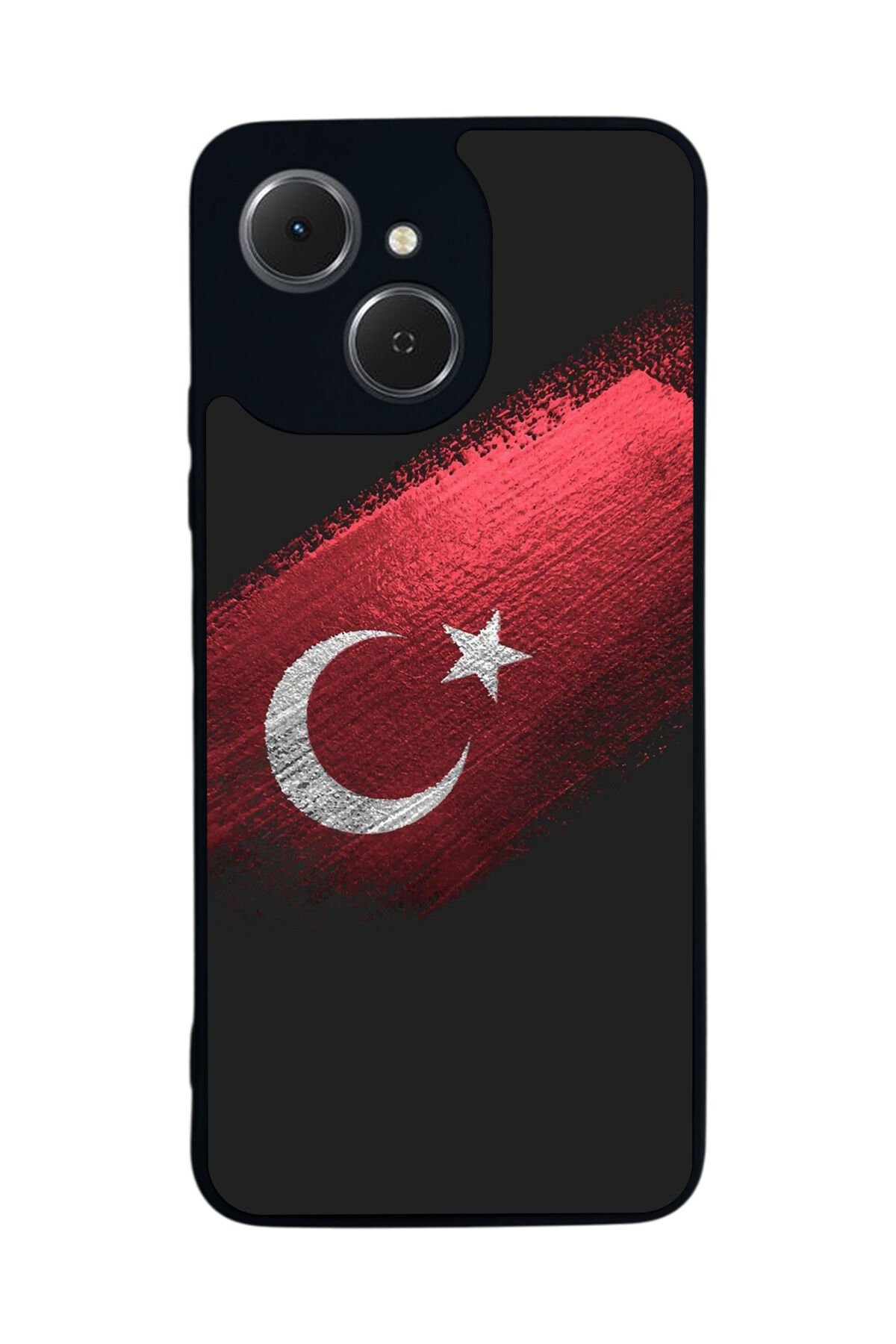 Tecno Spark 40C Uyumlu Türk Bayragi Tasarımlı Glossy Premium Kılıf