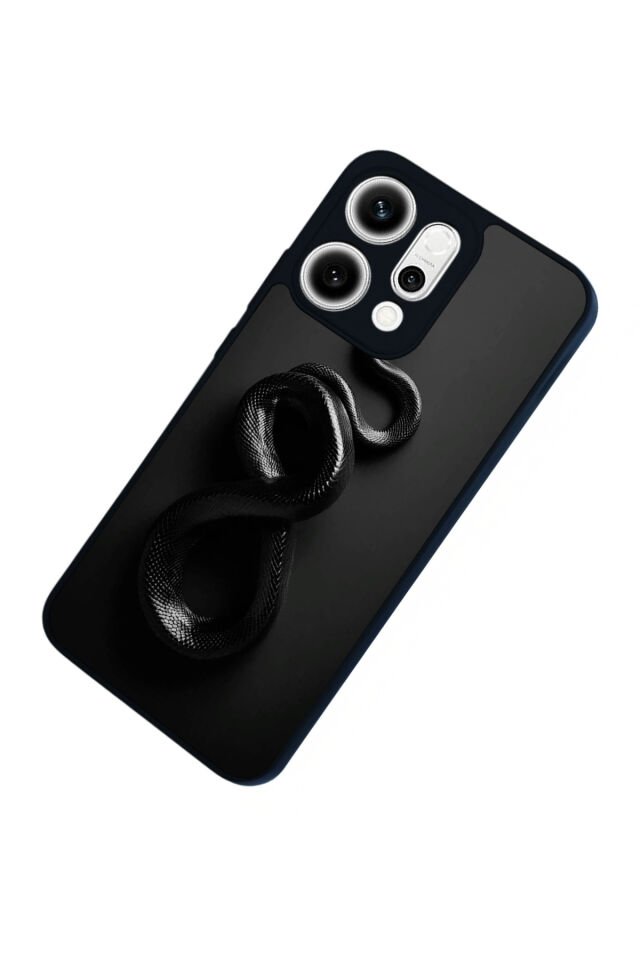 Oppo Reno 14 Uyumlu Yılan Tasarımlı Glossy Premium Kılıf