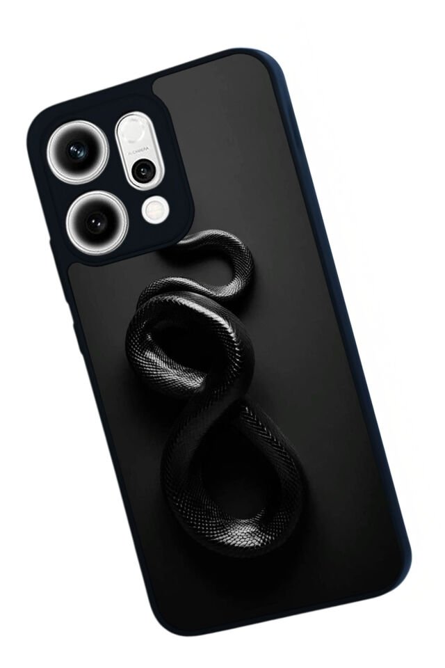 Oppo Reno 14 Uyumlu Yılan Tasarımlı Glossy Premium Kılıf
