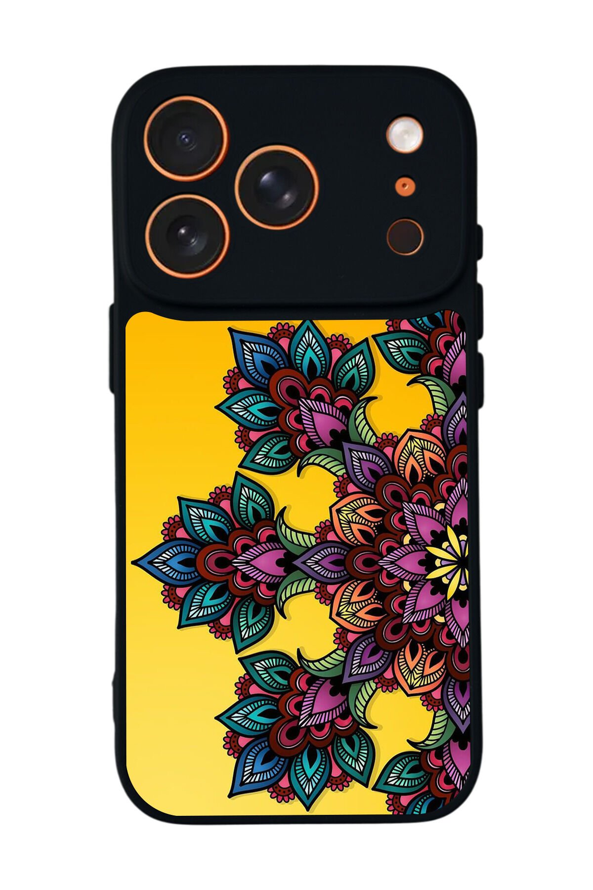 iPhone 17 Pro Uyumlu Mandala Tasarımlı Glossy Premium Kılıf