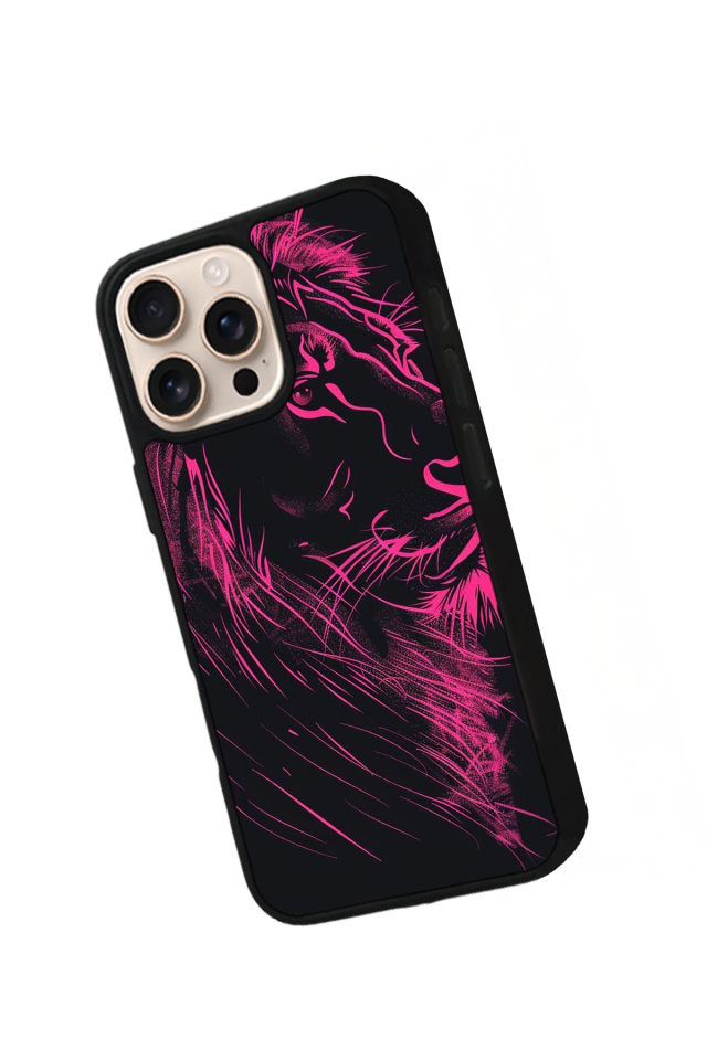 iPhone 15 Pro Uyumlu Aslan Tasarımlı Glossy Premium Kılıf
