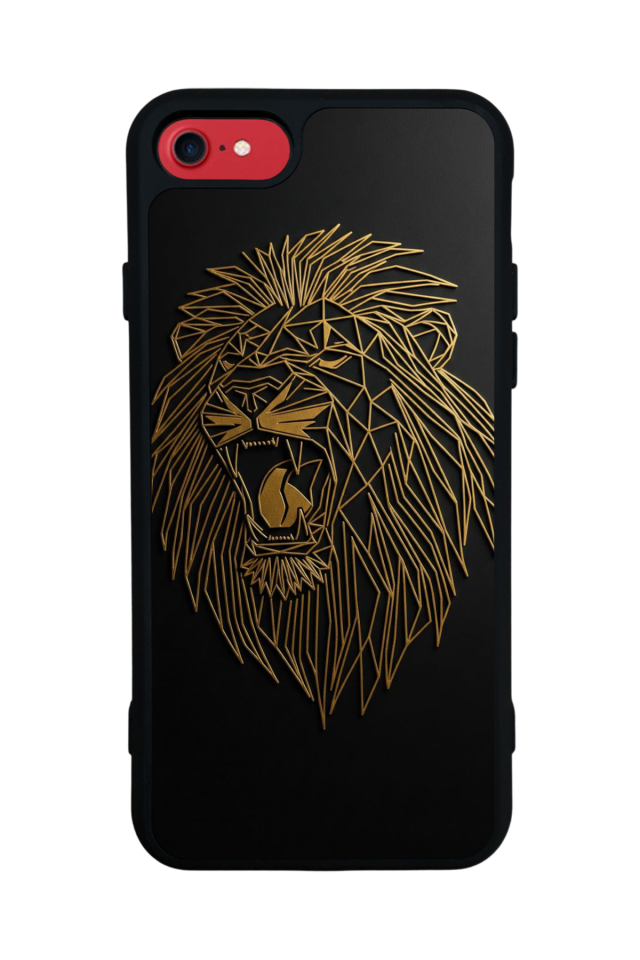 iPhone 8 Uyumlu Aslan Tasarımlı Glossy Premium Kılıf