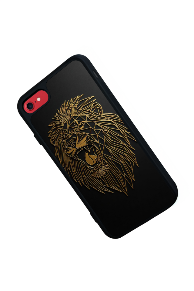 iPhone 8 Uyumlu Aslan Tasarımlı Glossy Premium Kılıf