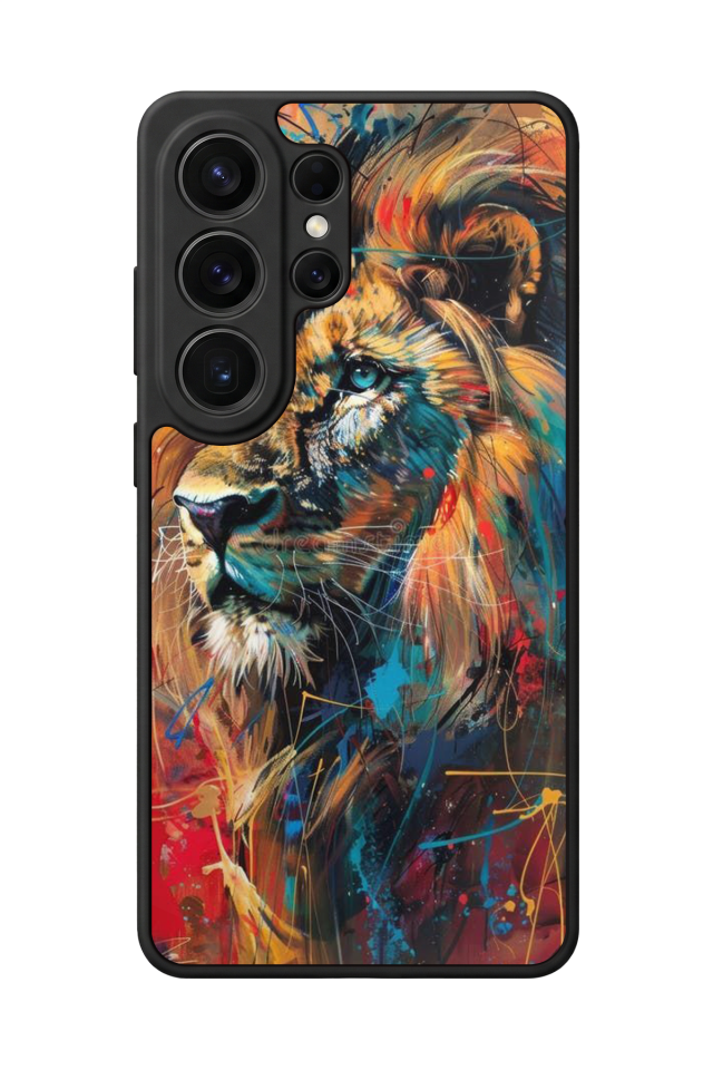 Samsung Galaxy S26 Ultra Uyumlu Aslan Tasarımlı Glossy Premium Kılıf