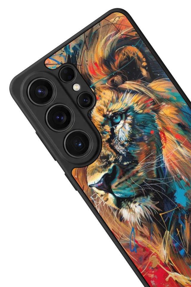 Samsung Galaxy S26 Ultra Uyumlu Aslan Tasarımlı Glossy Premium Kılıf