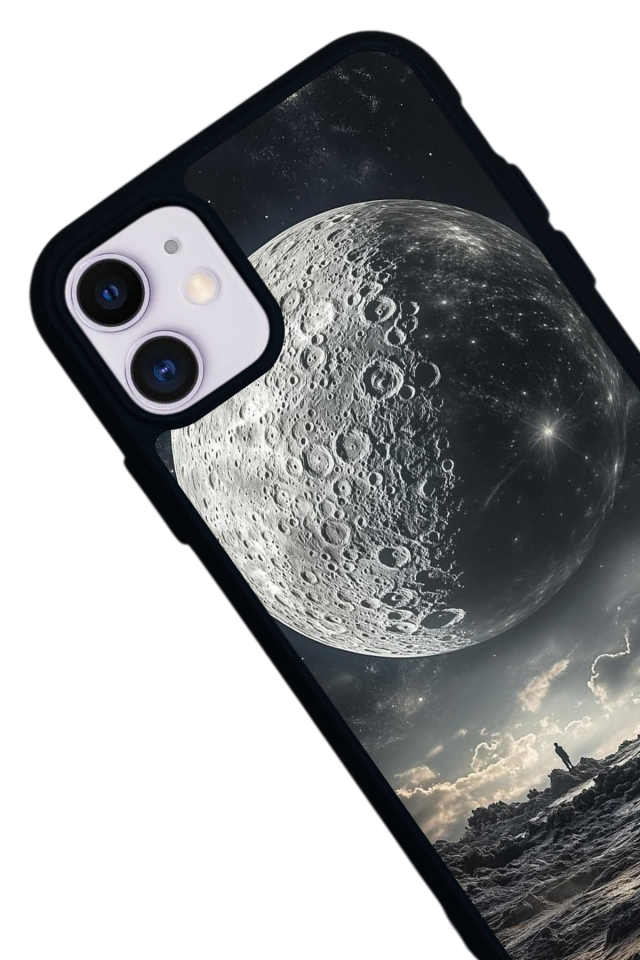 iPhone 11 Uyumlu Ay Tasarımlı Glossy Premium Kılıf