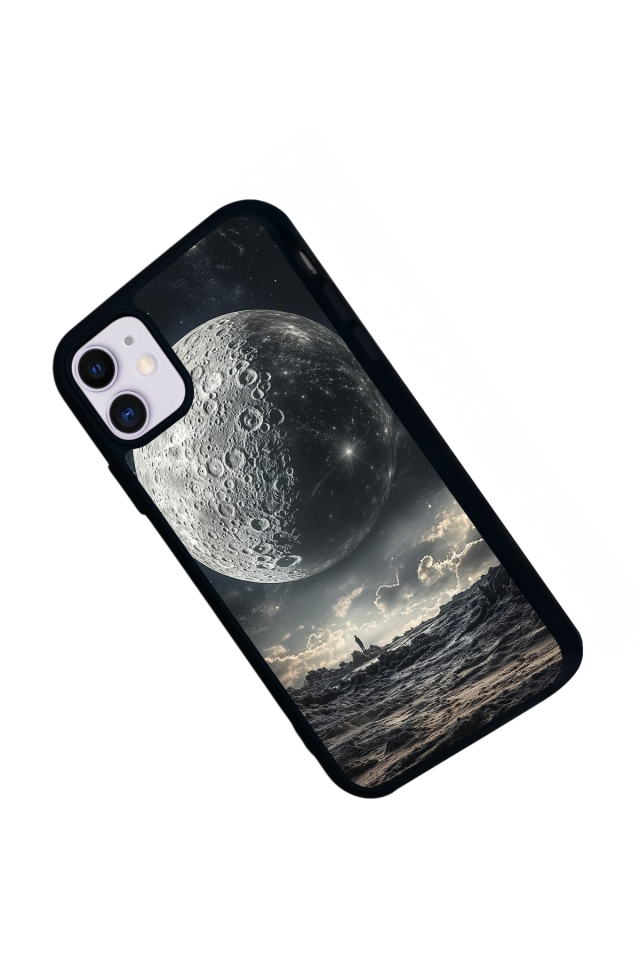 iPhone 11 Uyumlu Ay Tasarımlı Glossy Premium Kılıf